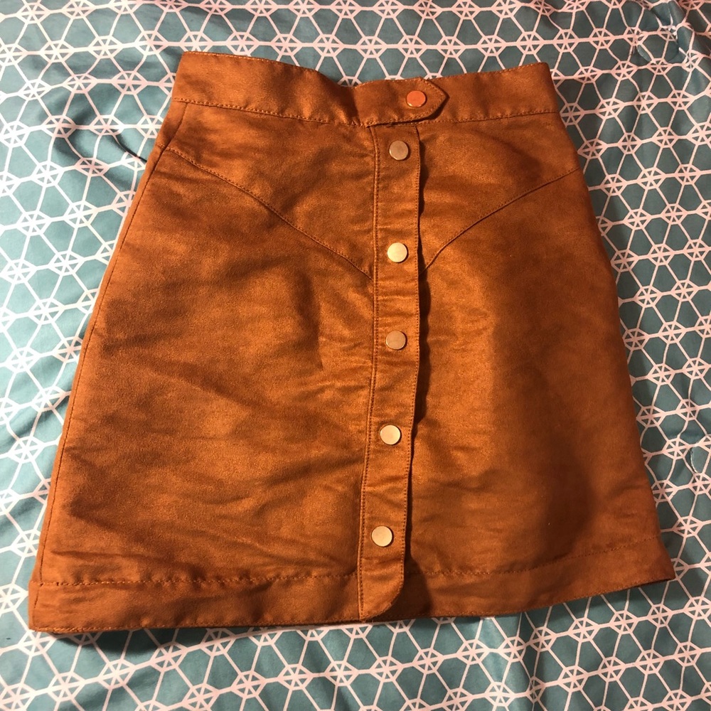 Brown Button Up Skirt